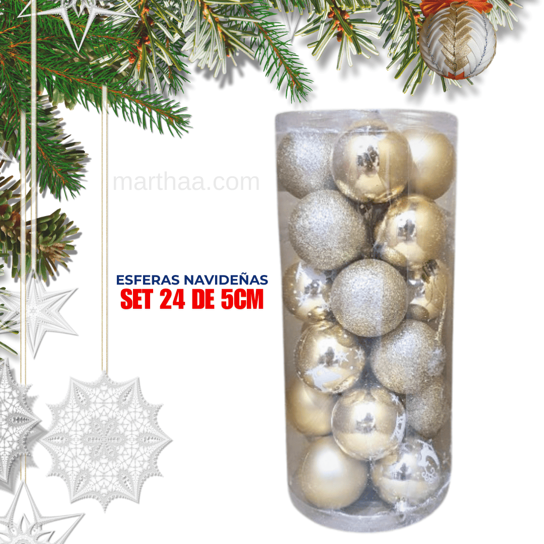 ESFERAS, BOMBILLAS NAVIDEÑAS X24 DE 5CM 🎄