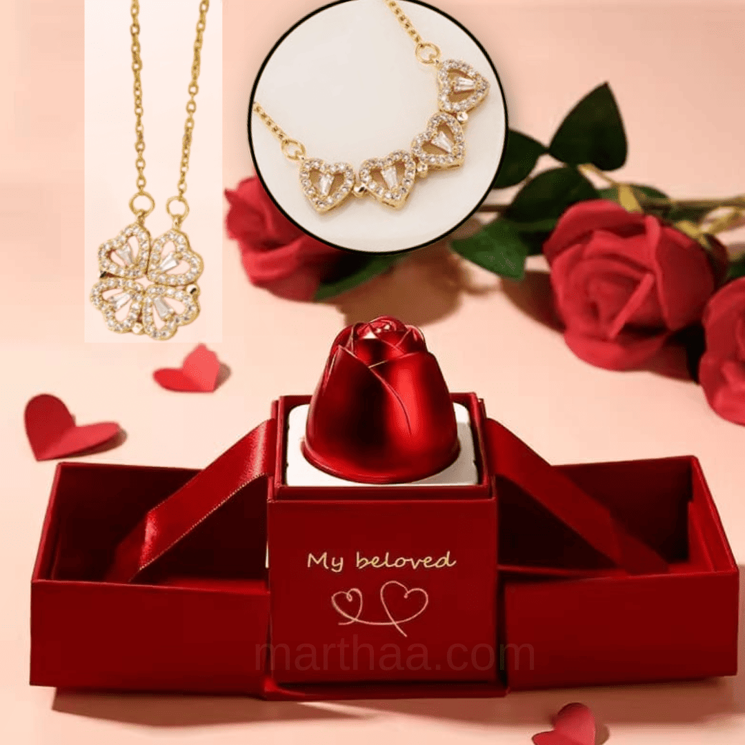 Collar magnético convertible bañado en oro 18k + caja premium listo para regalar.