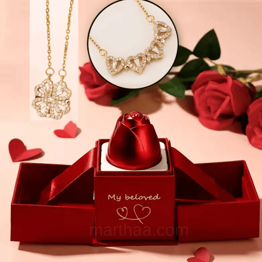 Collar magnético convertible bañado en oro 18k + caja premium listo para regalar.