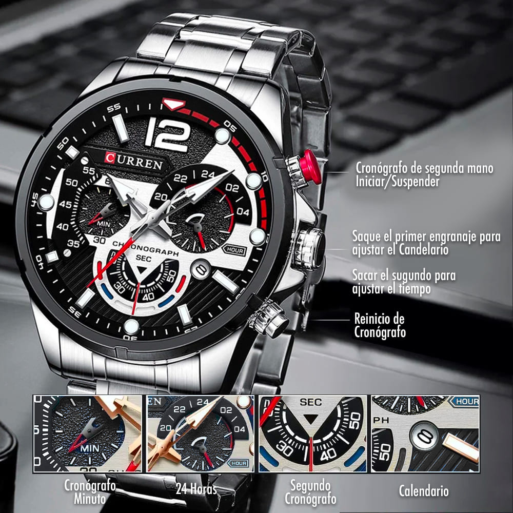 Reloj Curren Cuarzo de Acero Inoxidable
