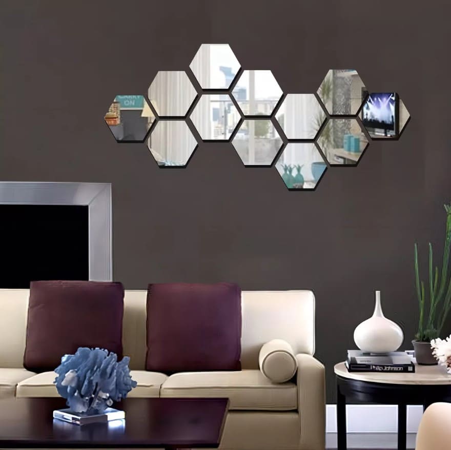 Kit de Espejos Adhesivo Hexagonal X 10