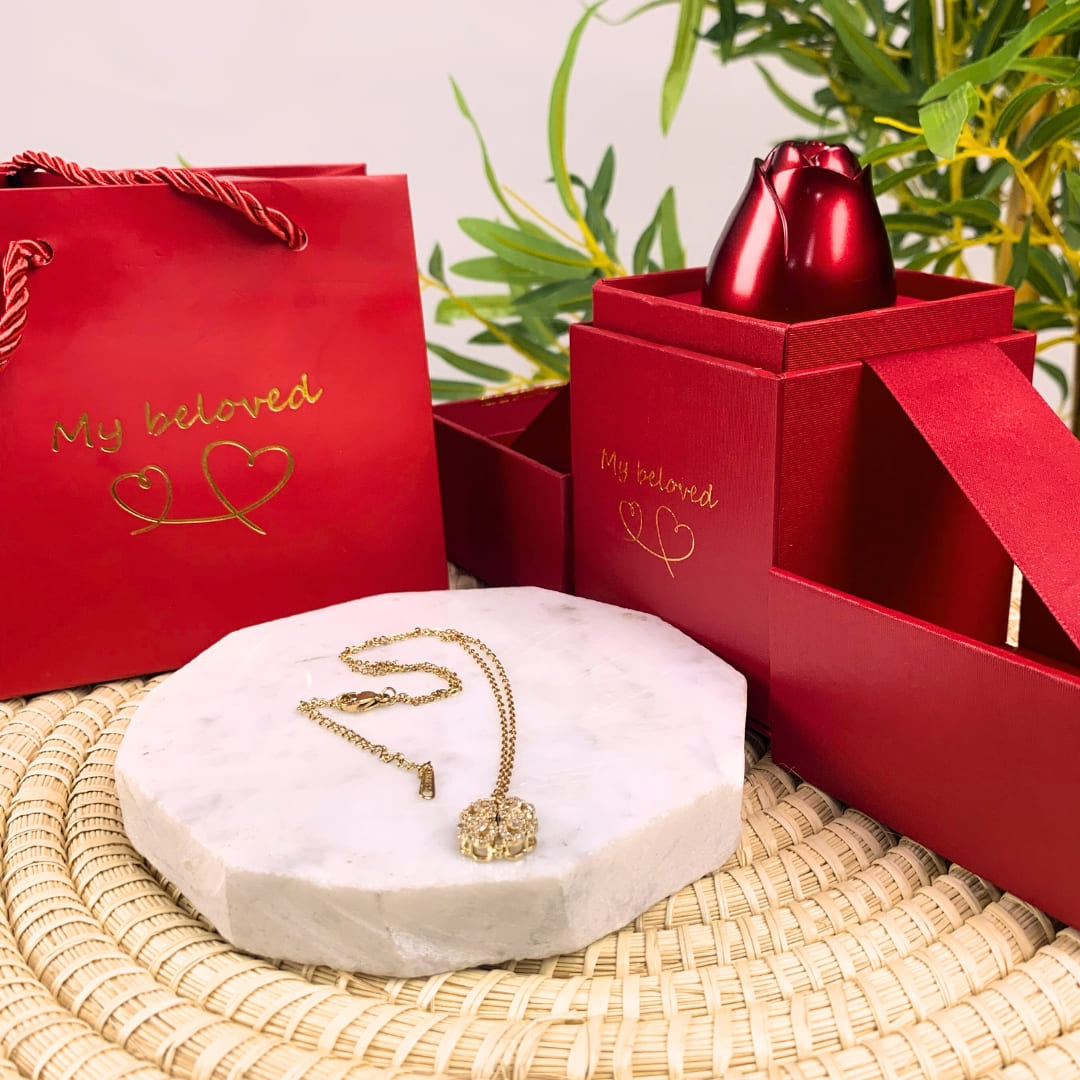 Collar magnético convertible bañado en oro 18k + caja premium listo para regalar.