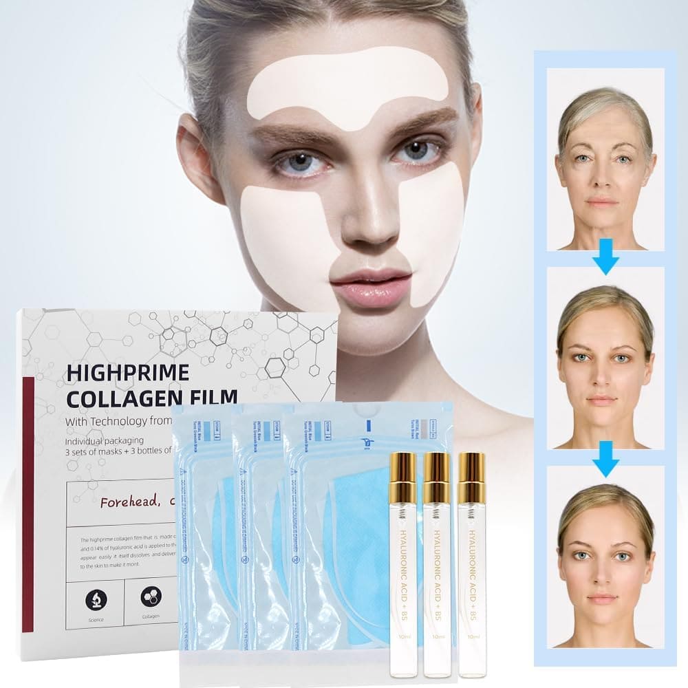 Set de Mascarillas De Colágeno Absorbentes + 3 Frascos de Ácido Hialurónico GRATIS