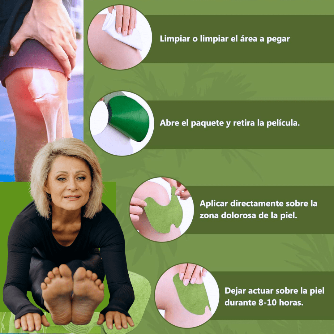 kit 20 Parches para el Dolor de Rodilla + 10 Parches de Desintoxicación para Pies Gratis.