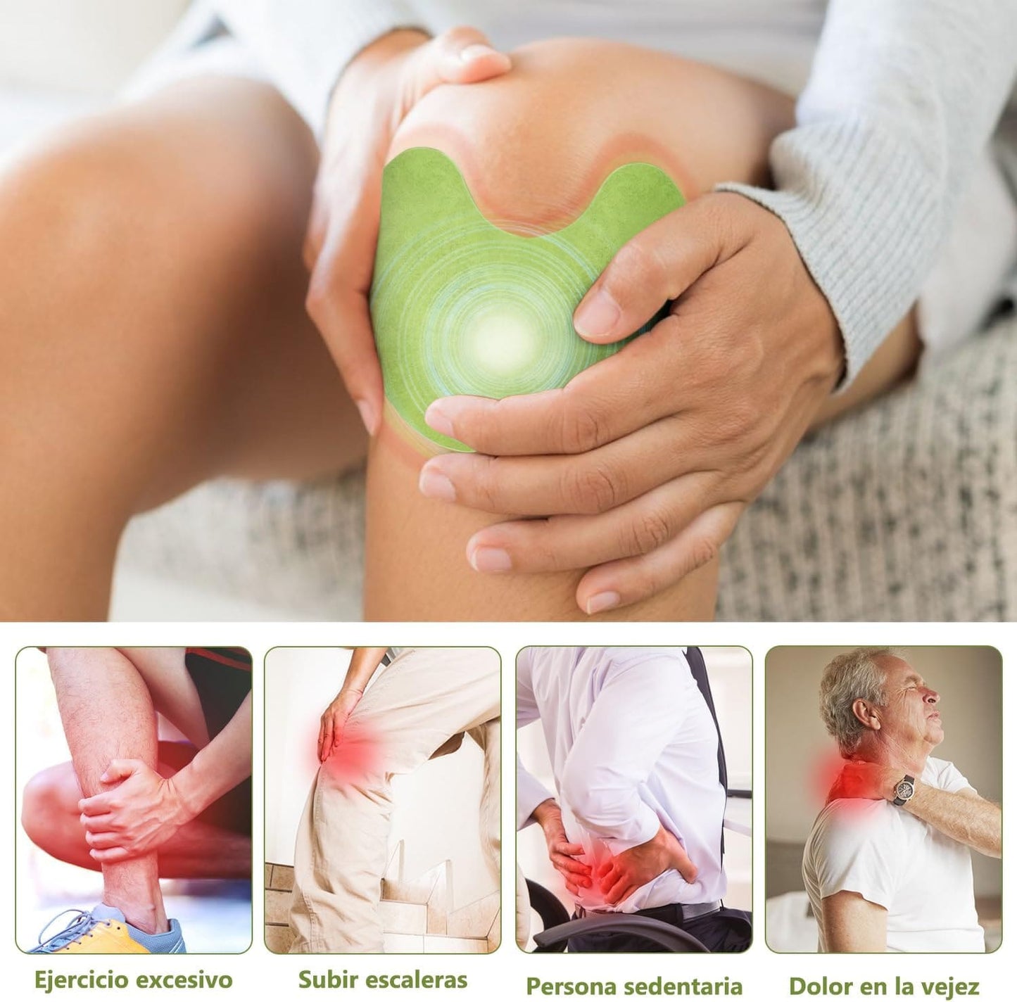 kit 20 Parches para el Dolor de Rodilla + 10 Parches de Desintoxicación para Pies Gratis.