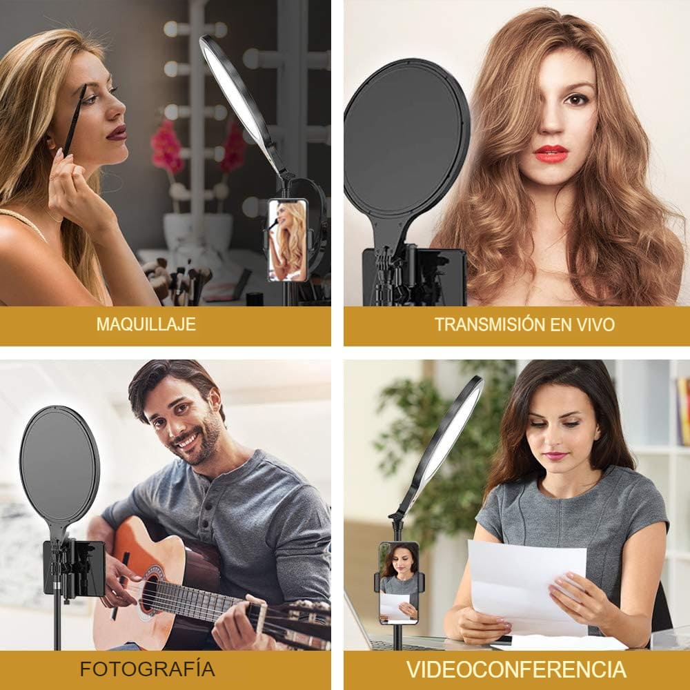 Lámpara Studio Light Profesional + Soporte de Trípode para Selfi