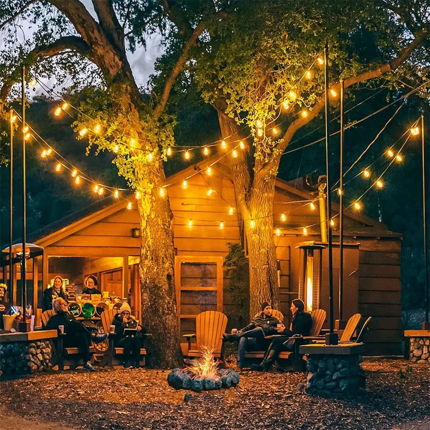 CADENA DE FOCOS A PANEL SOLAR PARA EXTERIORES (5M - 10 Focos)