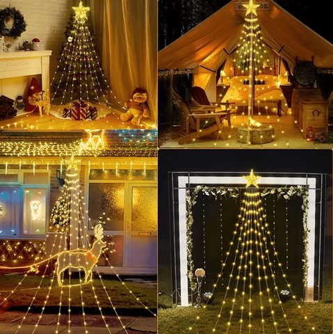 Luces Navideñas en Forma de Árbol 🎄para Interiores y Exteriores