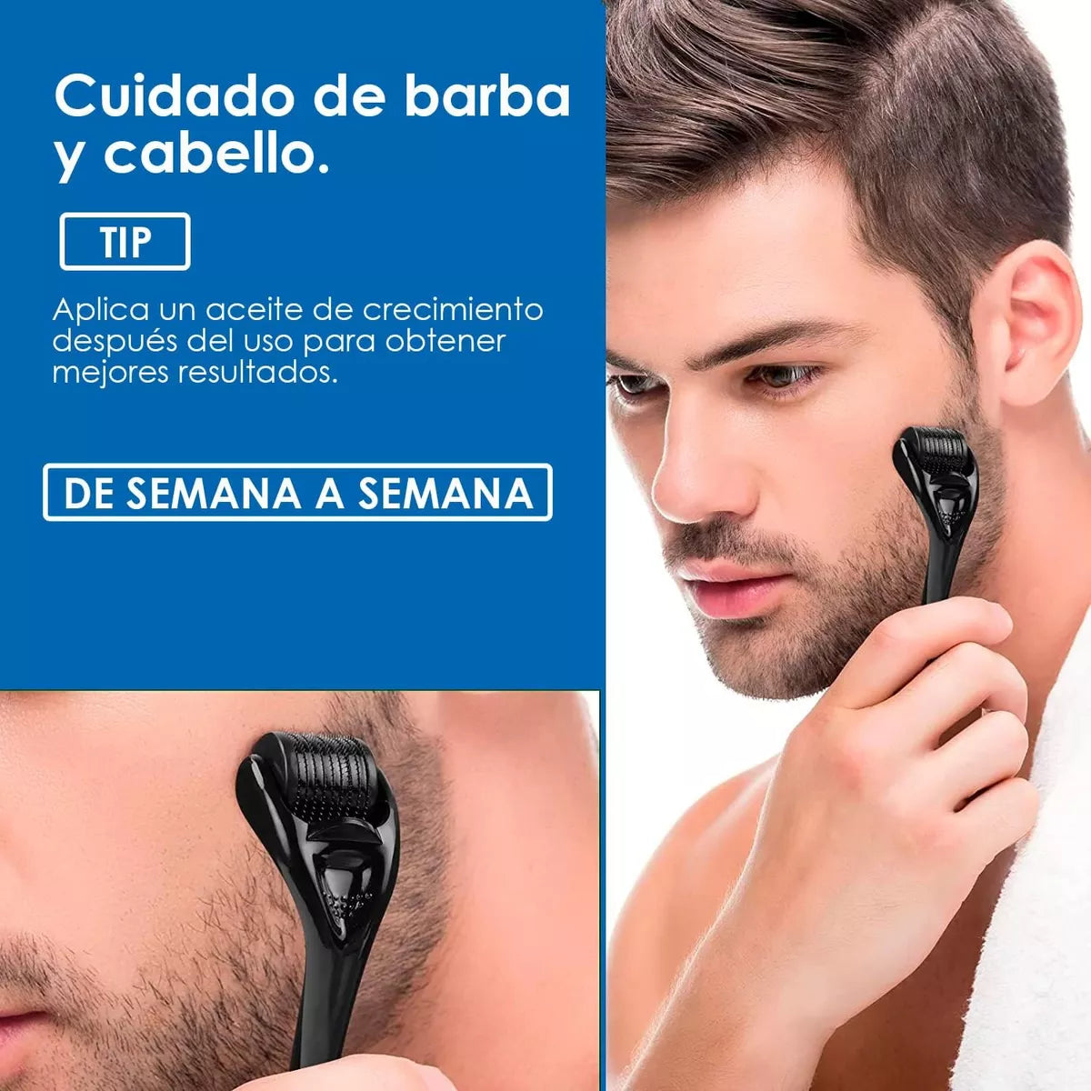 COMBO: Sadoer para el Crecimiento de la barba + Dermaroller