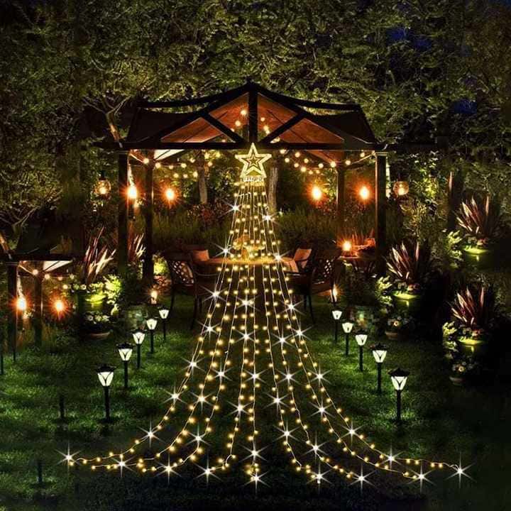 Luces Navideñas en Forma de Árbol 🎄para Interiores y Exteriores