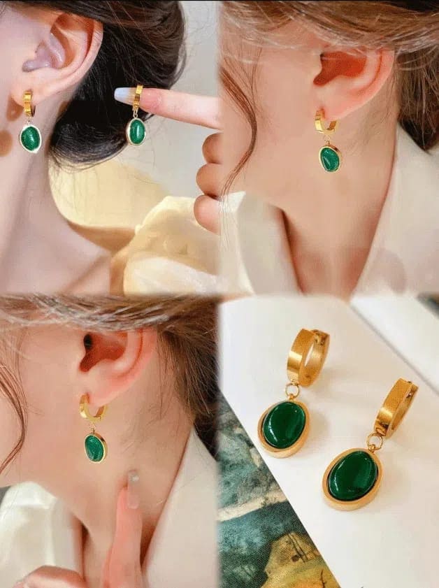 Set de Joyas Esmeralda: Collar, Pulsera y Pendientes 💎📿