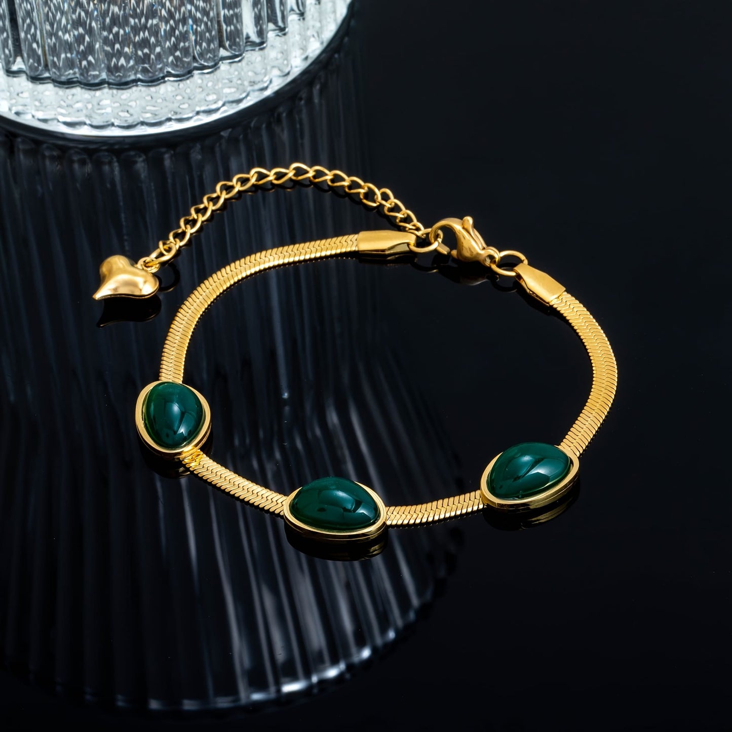 Set de Joyas Esmeralda: Collar, Pulsera y Pendientes 💎📿