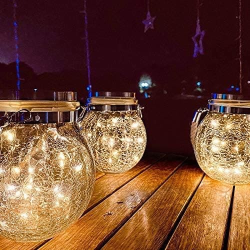 LÁMPARA SOLAR EN FRASCO DE CRISTAL