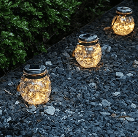 LÁMPARA SOLAR EN FRASCO DE CRISTAL