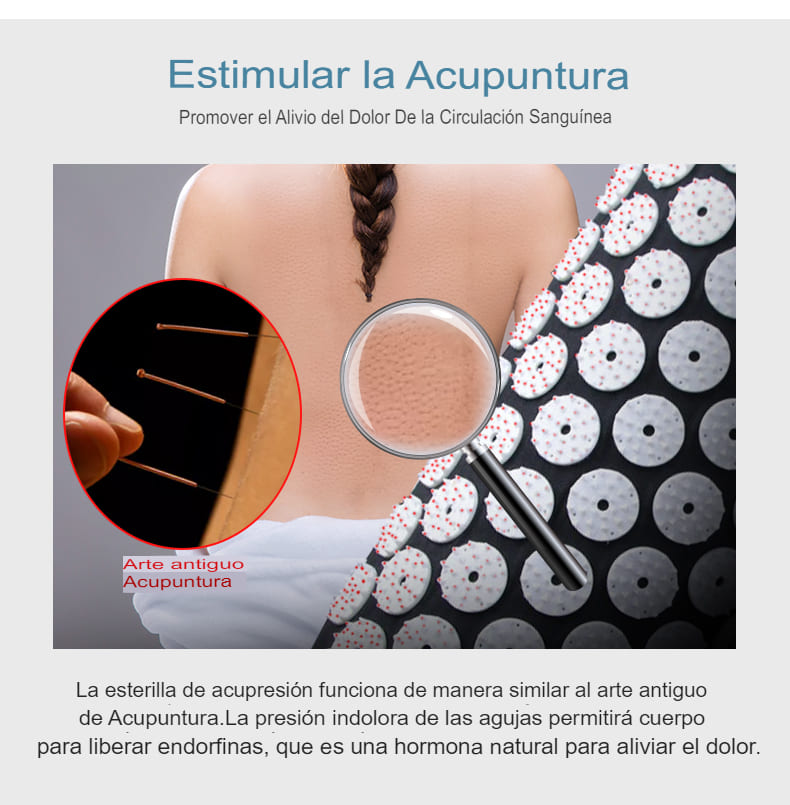 Mat De Acupuntura® para el Alivio y Relajación del Cuerpo.