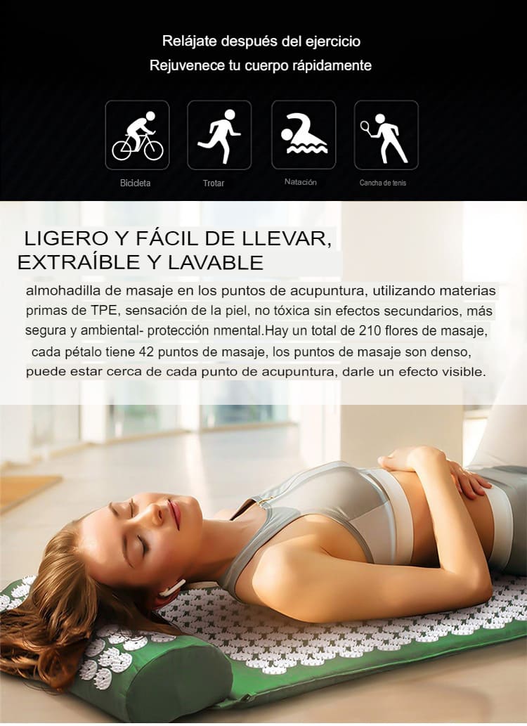 Mat De Acupuntura® para el Alivio y Relajación del Cuerpo.