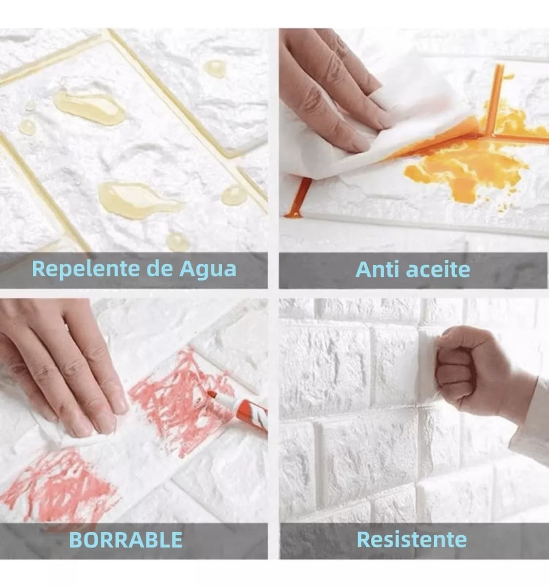 Kit de X10 paneles para revestimiento de ladrillo 3D (Decoración moderna)