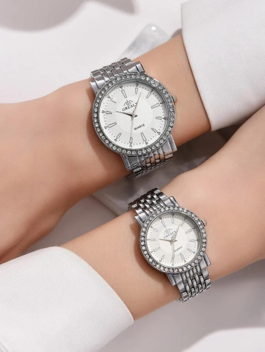 CONJUNTO DE RELOJES DE LUJO PARA PAREJA ⌚ + Obsequio