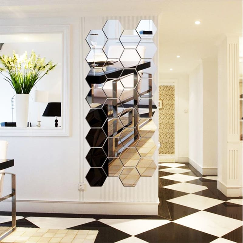 Kit de Espejos Adhesivo Hexagonal X 10