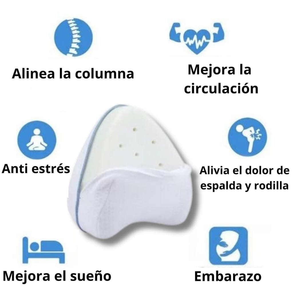 Combo de Almohadas Ortopédicas X2: Para el Cuello y Piernas