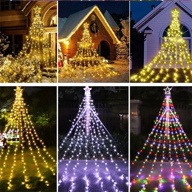 Luces Navideñas en Forma de Árbol 🎄para Interiores y Exteriores
