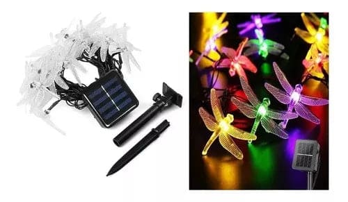 Luces Solares Navideñas de Libélula 10M