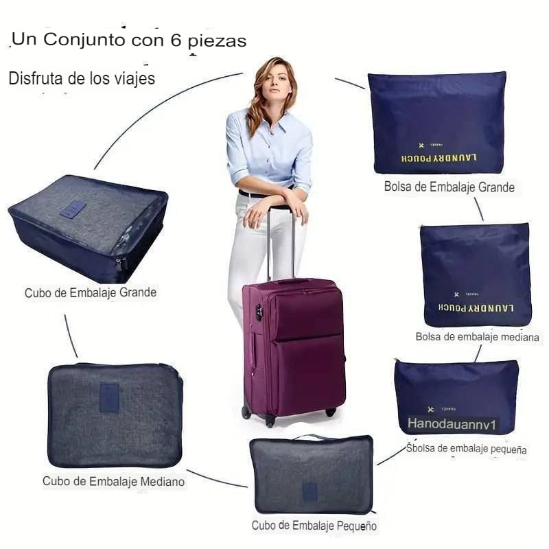 Organizadores de Equipaje de 6 piezas