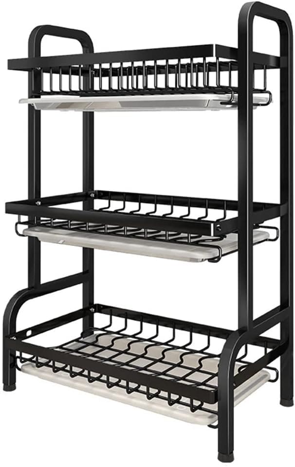 PLATERA DE 3 NIVELES + BANDEJAS ESCURRIDORAS (acero inoxidable)