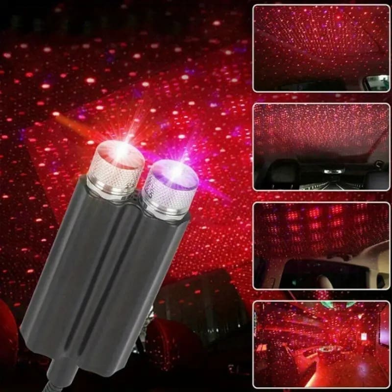 Reflector Flexible de Estrellas USB 360° para Ambientar Autos o Habitaciones.