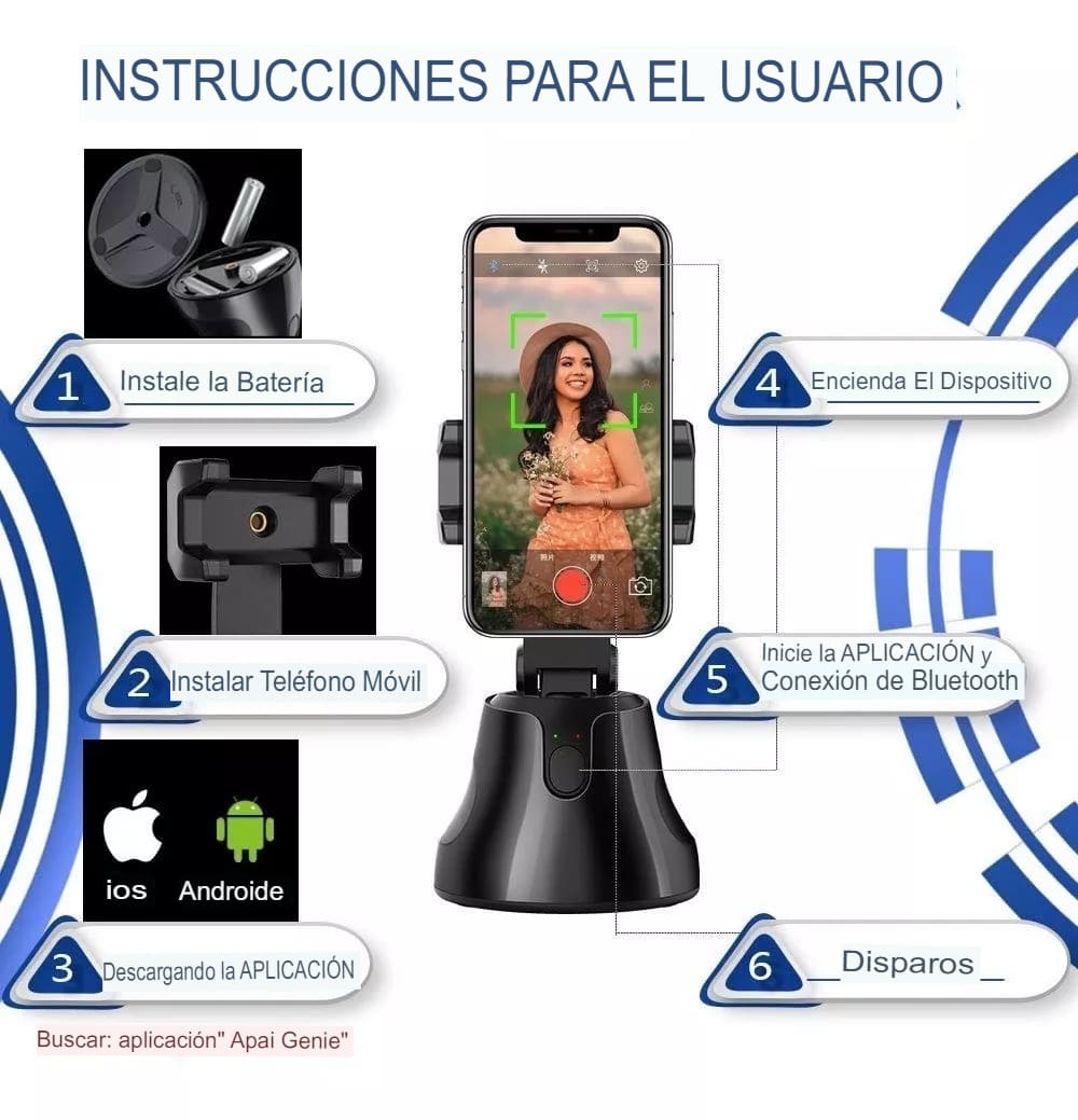 Soporte Inteligente 360° para Celular