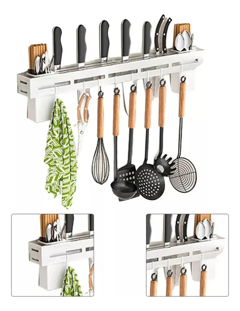 Soporte Estético de Utensilios de Cocina - (Acero inoxidable)
