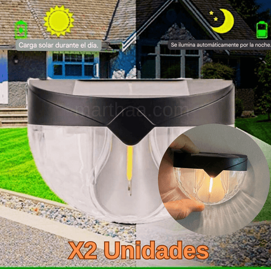 APLIQUE SOLAR ☀️ DECORATIVO® X2 PARA EXTERIORES