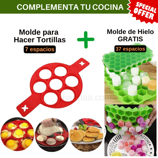 Molde Antiadherente + Molde de cubos de hielo GRATIS