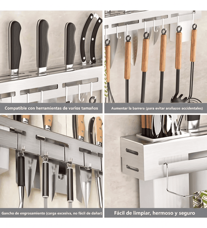 Soporte Estético de Utensilios de Cocina - (Acero inoxidable)