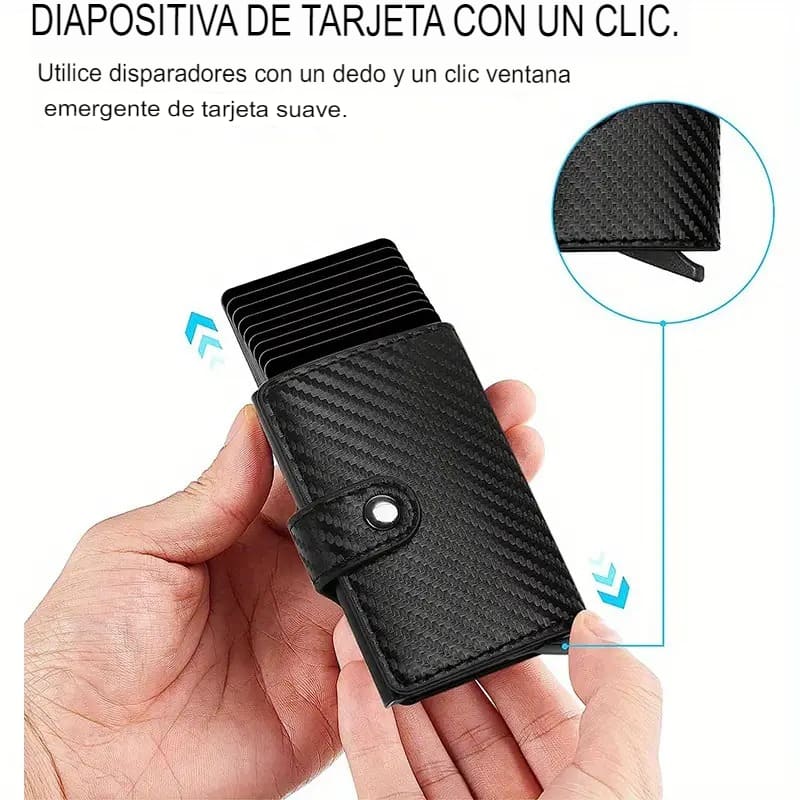 Billetera Tarjetero de Fibra de Carbono con Tecnología Rfid 💳