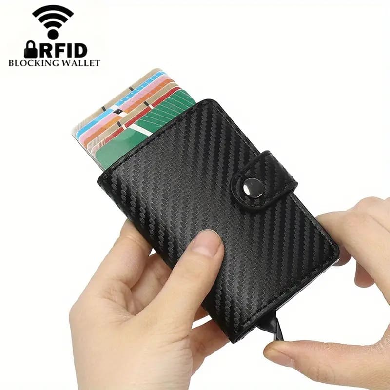 Billetera Tarjetero de Fibra de Carbono con Tecnología Rfid 💳