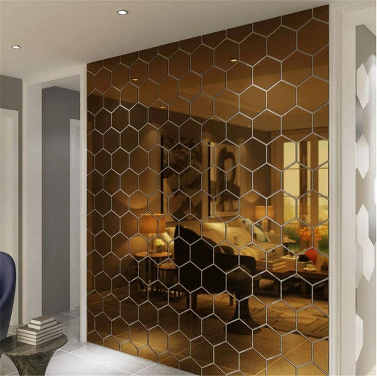 Kit de Espejos Adhesivo Hexagonal X 10