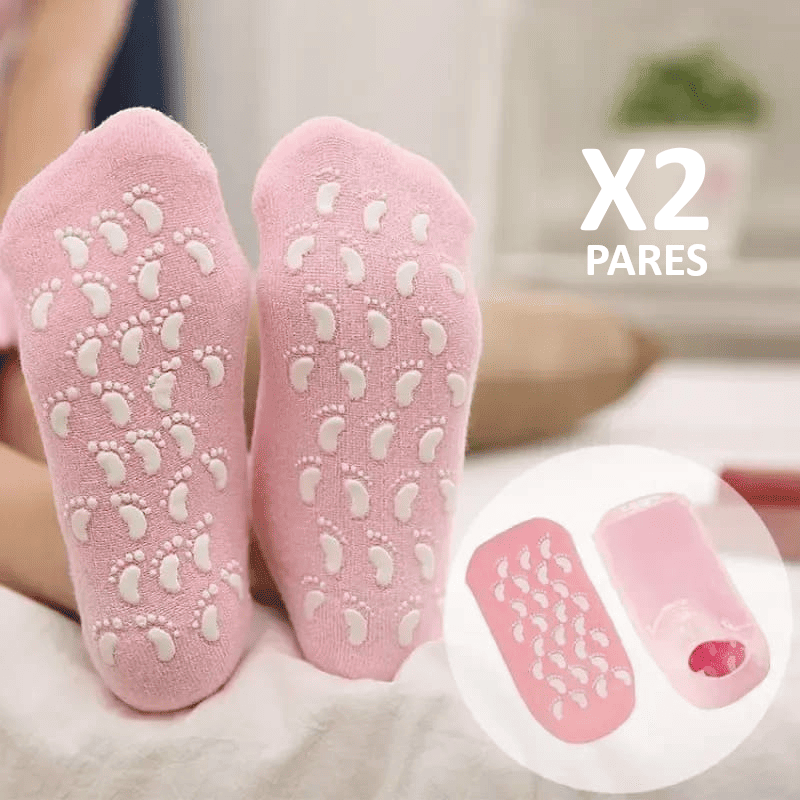 MEDIAS DE GEL-SILICONA HIDRATANTES UNISEX (X2 Pares Reutilizables)