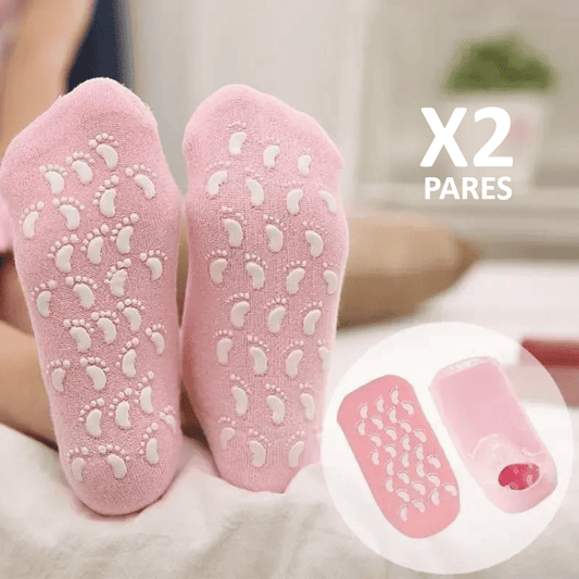 MEDIAS DE GEL-SILICONA HIDRATANTES UNISEX (X2 Pares Reutilizables)