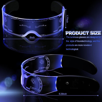 Gafas LED Visor Cyberpunk - Futuristas