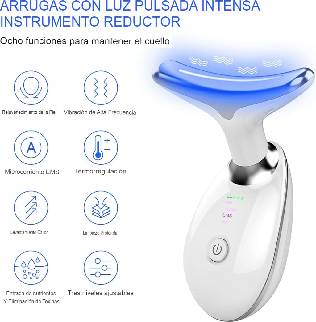 Masajeador Facial Antiarrugas 7 en Uno + 3 modos de Masajes