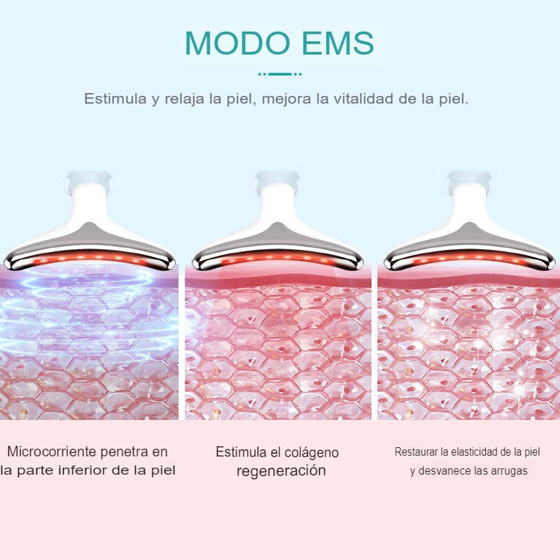Masajeador Facial Antiarrugas 7 en Uno + 3 modos de Masajes