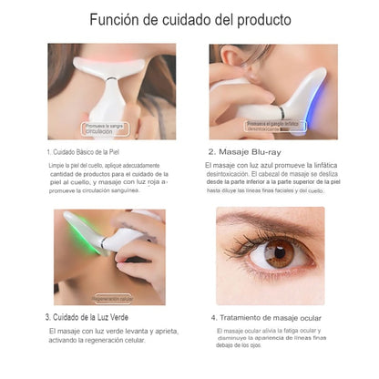 Masajeador Facial Antiarrugas 7 en Uno + 3 modos de Masajes