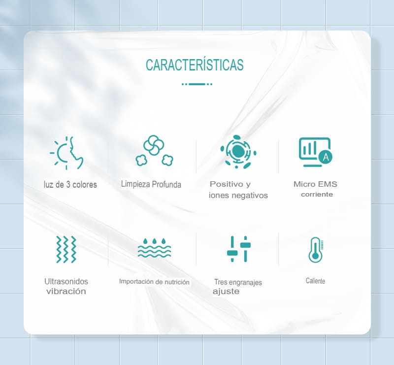 Masajeador Facial Antiarrugas 7 en Uno + 3 modos de Masajes