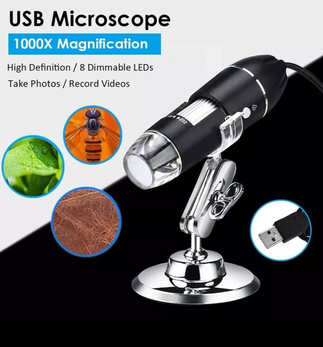 Microscopio Digital USB Profesional 1000X