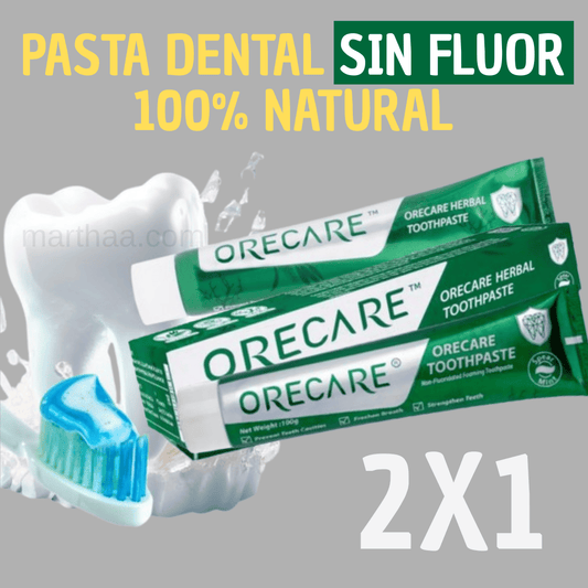 Pasta Dental Orecare  sin FLUOR X2 Unds