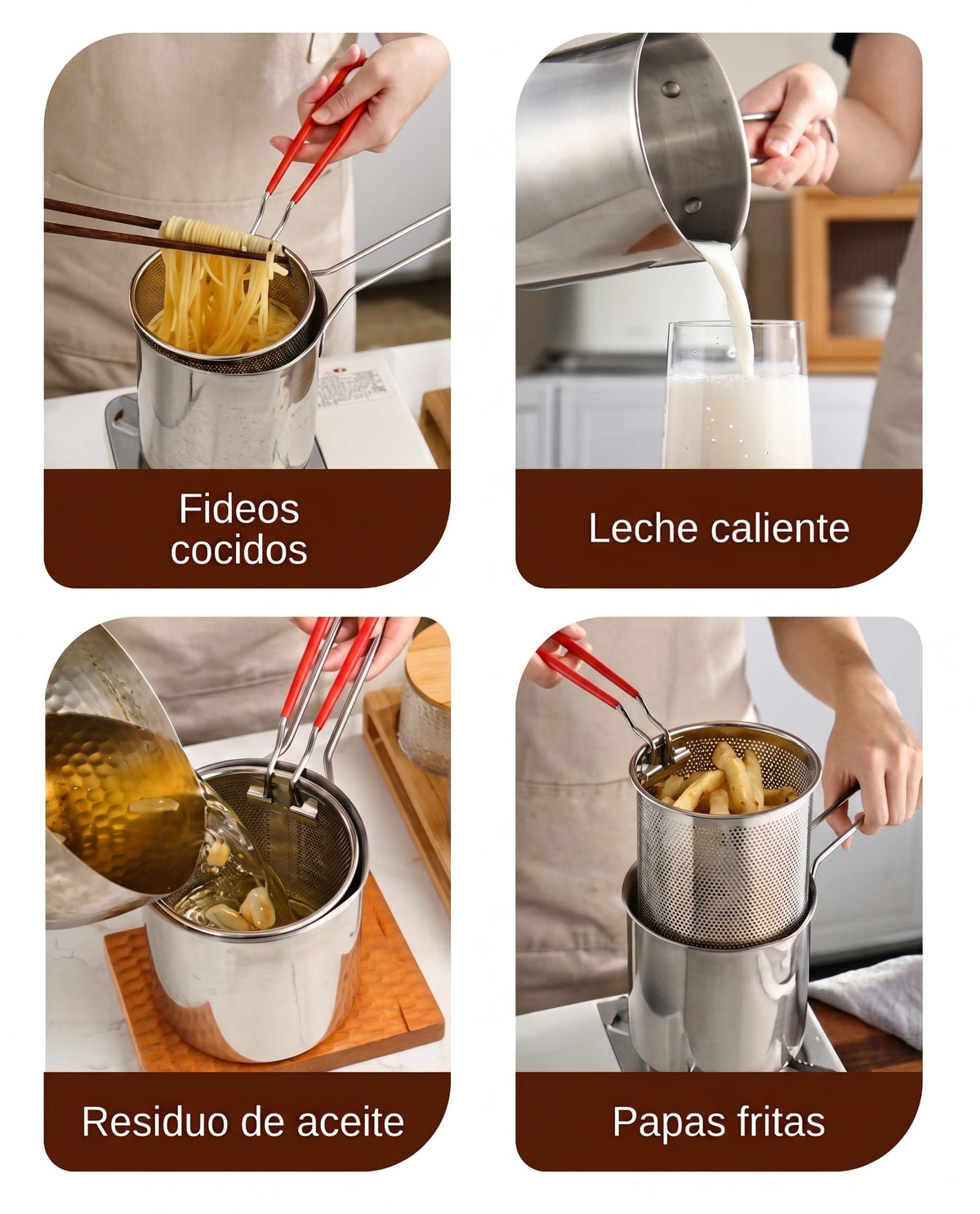 Olla Freidora Con Cesta Coladora