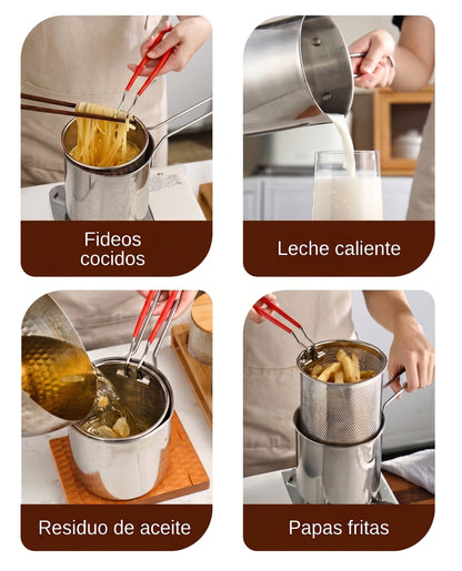 Olla Freidora Con Cesta Coladora